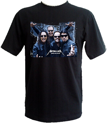 Camisa Preta Metallica Magnetig